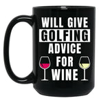 Funny Golf Gift Golfing Golf Player Golfer Black Coffee Mug, Gift Coffee Mug