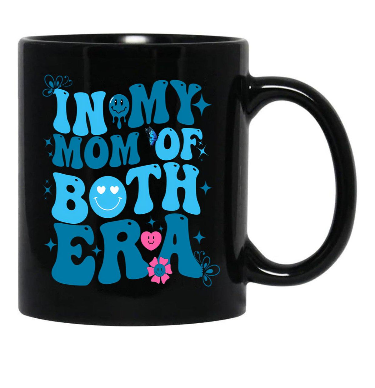 Funny Groovy In My Both Of Mom Era For Mom Lover'S Mother'S Day Black Coffee Mug, Gift Coffee Mug - Black
