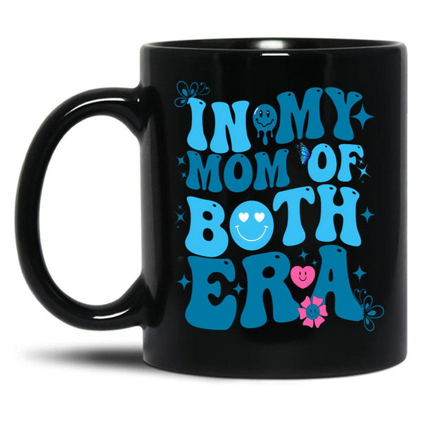 Funny Groovy In My Both Of Mom Era For Mom Lover'S Mother'S Day Black Coffee Mug, Gift Coffee Mug - Black