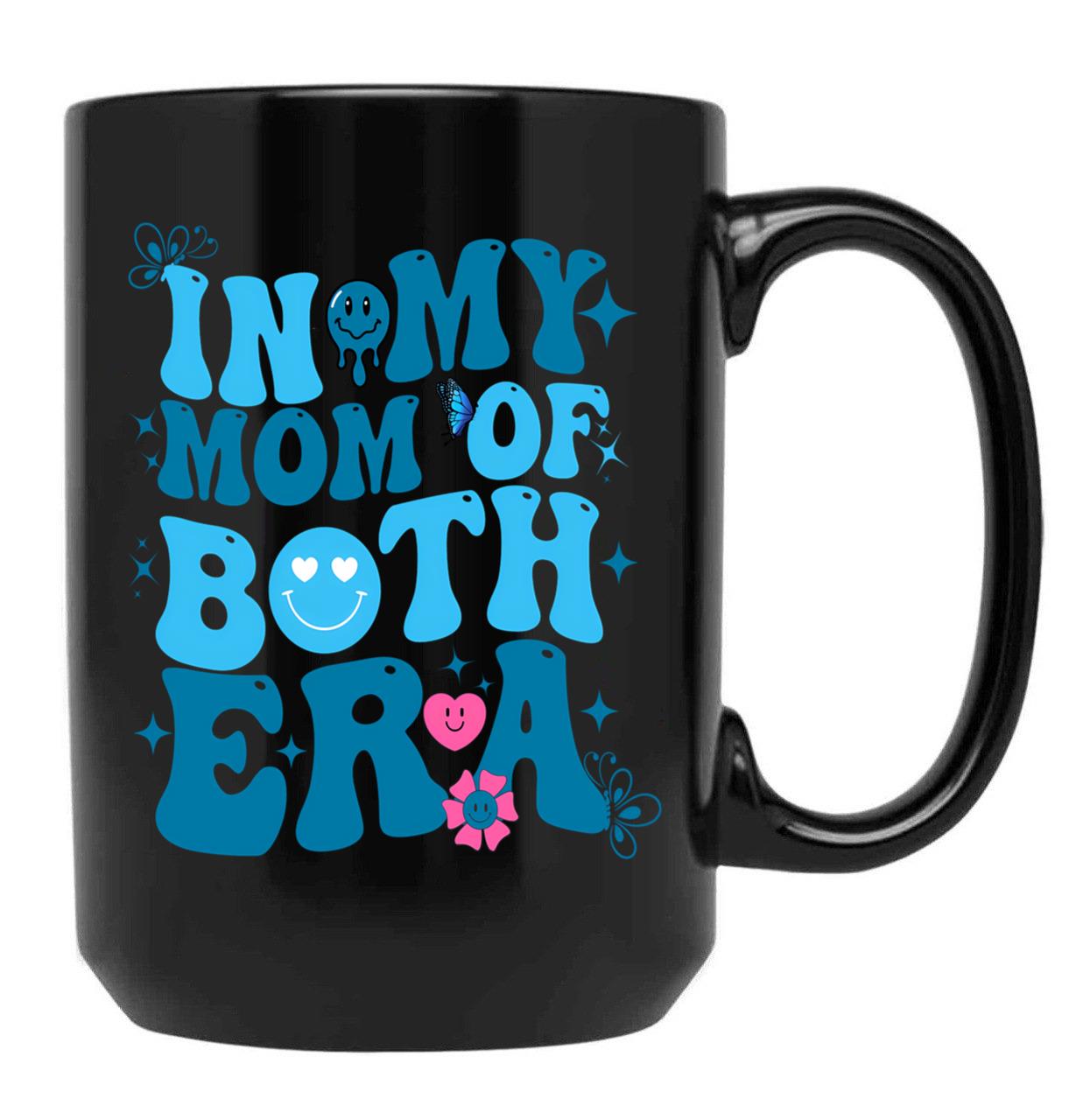 Funny Groovy In My Both Of Mom Era For Mom Lover'S Mother'S Day Black Coffee Mug, Gift Coffee Mug