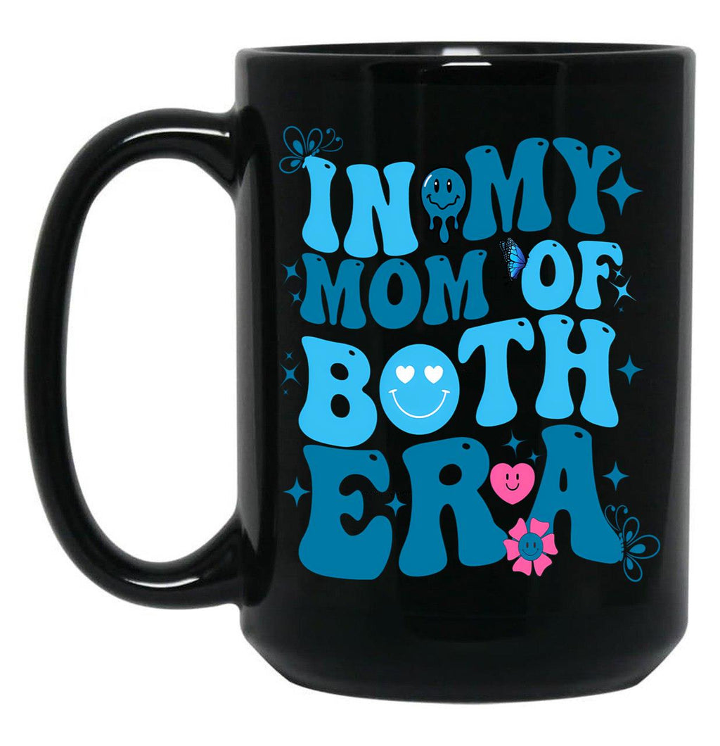 Funny Groovy In My Both Of Mom Era For Mom Lover'S Mother'S Day Black Coffee Mug, Gift Coffee Mug