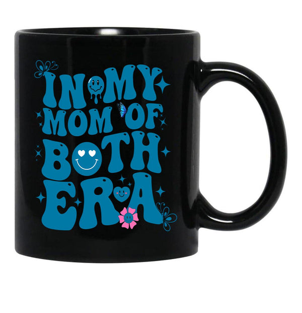 Funny Groovy In My Both Of Mom Era For Mom Lovers Mother'S Black Coffee Mug, Gift Coffee Mug - Black