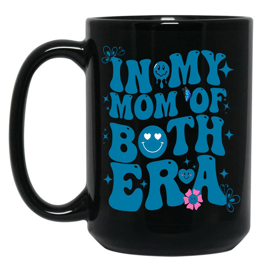 Funny Groovy In My Both Of Mom Era For Mom Lovers Mother'S Black Coffee Mug, Gift Coffee Mug