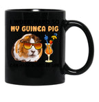 Funny Guinea Pig Tshirt Guinea Pig Lover Design I Work Hard So My Guinea Pig Can Have A Better Life Black Coffee Mug, Gift Coffee Mug - Black