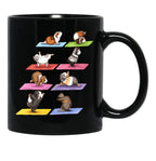 Funny Guinea Pig Yoga Position Workout Pet Animal Lover Black Coffee Mug, Gift Coffee Mug - Black