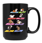 Funny Guinea Pig Yoga Position Workout Pet Animal Lover Black Coffee Mug, Gift Coffee Mug