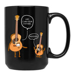 Funny Guitar Ukelele Uke I Am Your Father Black Coffee Mug, Gift Coffee Mug