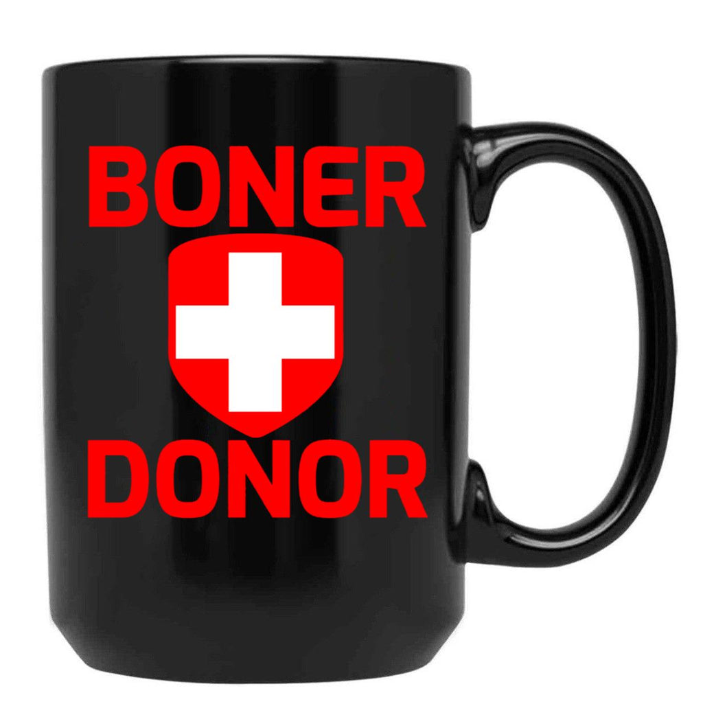 Funny Hubie Halloween Mom Boner Doner Black Coffee Mug, Gift Coffee Mug
