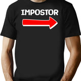 Funny Impostor Arrow -Among Us Premium Heavyweight Cotton T-Shirt - Black