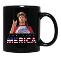 Funny Joe Dirt Merica Fourth Of July America Lifes A Garden Dig It Keep On Keepin Black Coffee Mug - Black
