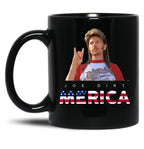 Funny Joe Dirt Merica Fourth Of July America Lifes A Garden Dig It Keep On Keepin Black Coffee Mug