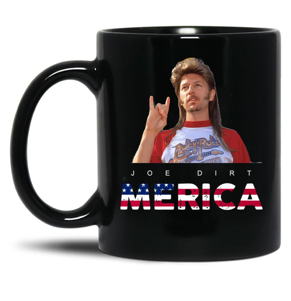 Funny Joe Dirt Merica Fourth Of July America Lifes A Garden Dig It Keep On Keepin Black Coffee Mug