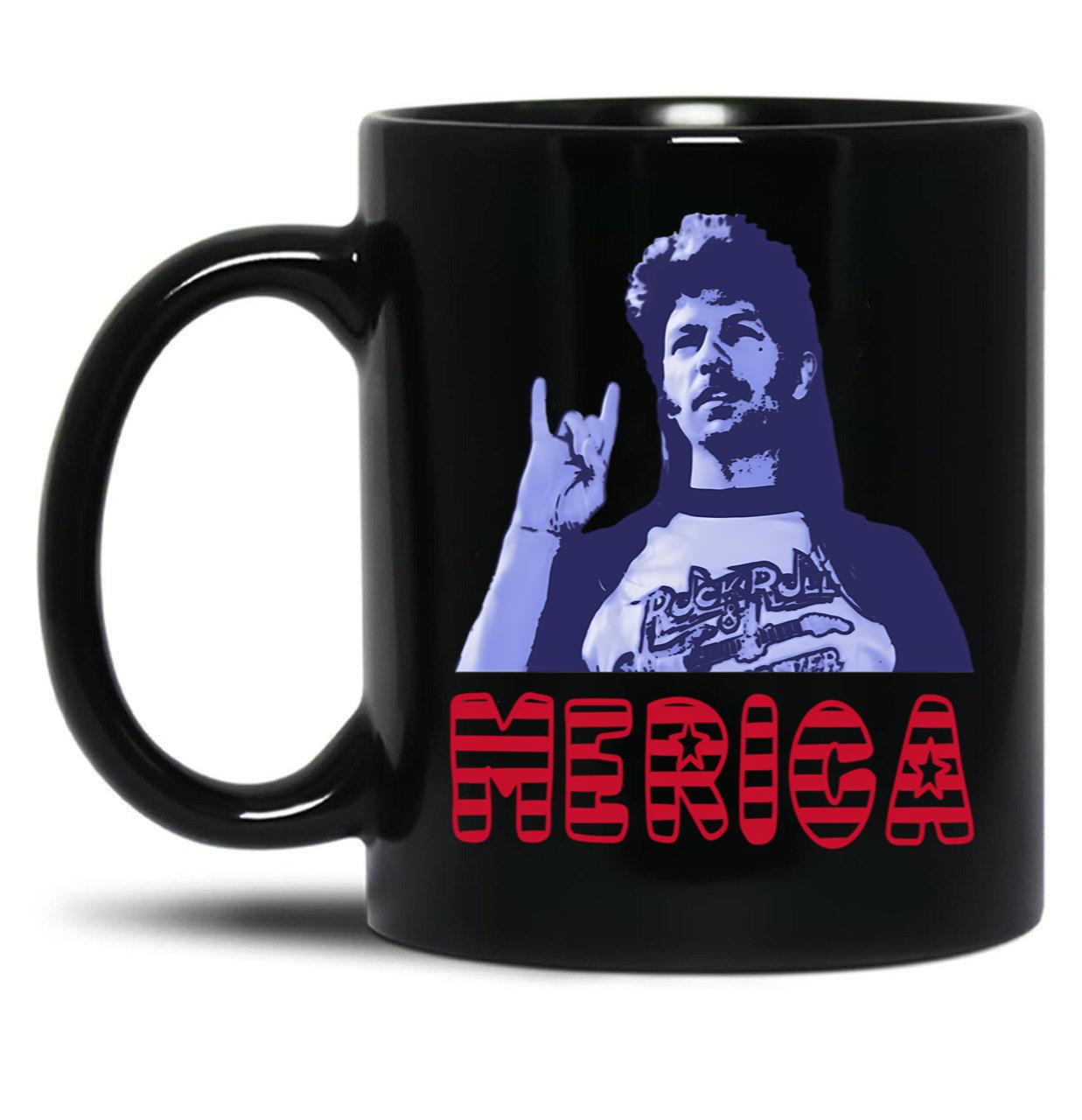 Funny Joe Dirt Merica Gift 4Th Of July Men Black Coffee Mug