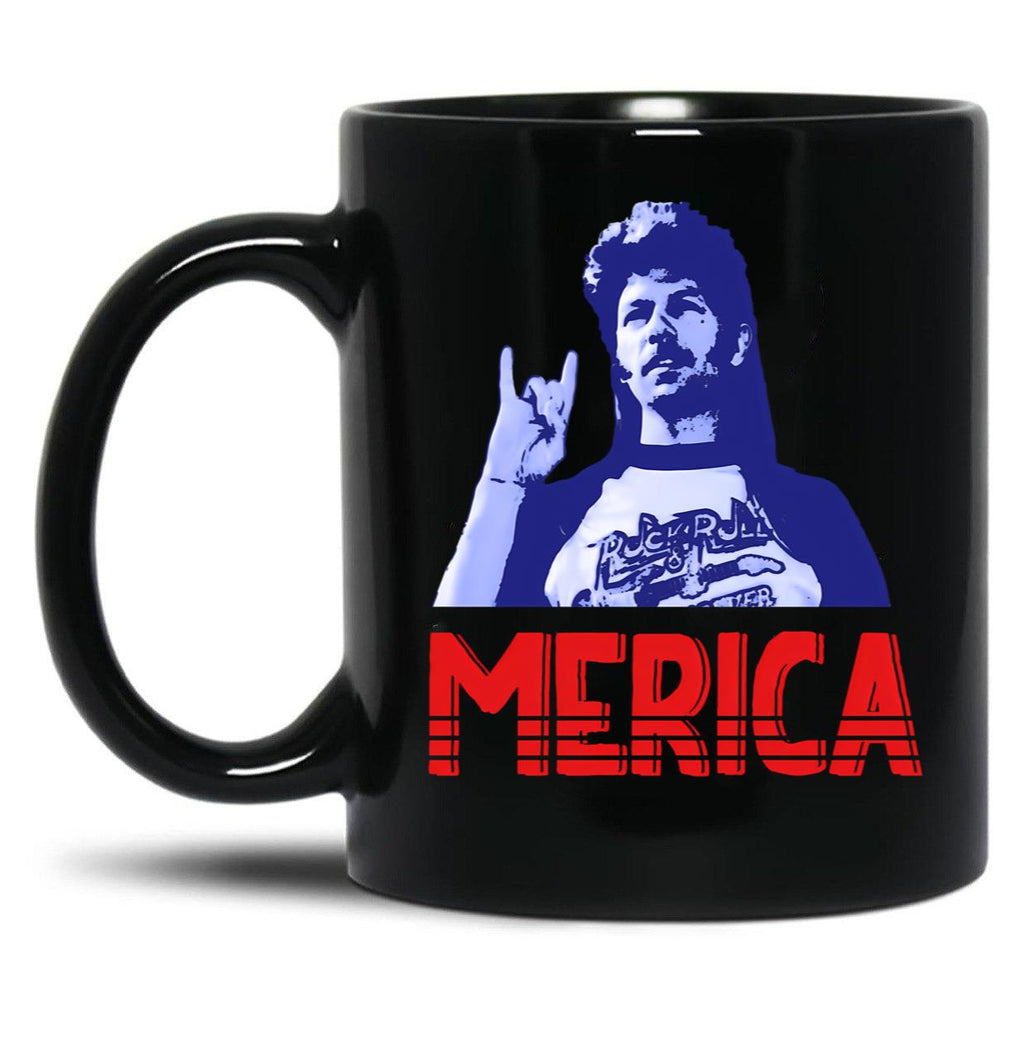 Funny Joe Dirt Merica Gift 4Th Of July Black Coffee Mug