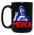 Funny Joe Dirt Merica Gift 4Th Of July Black Coffee Mug