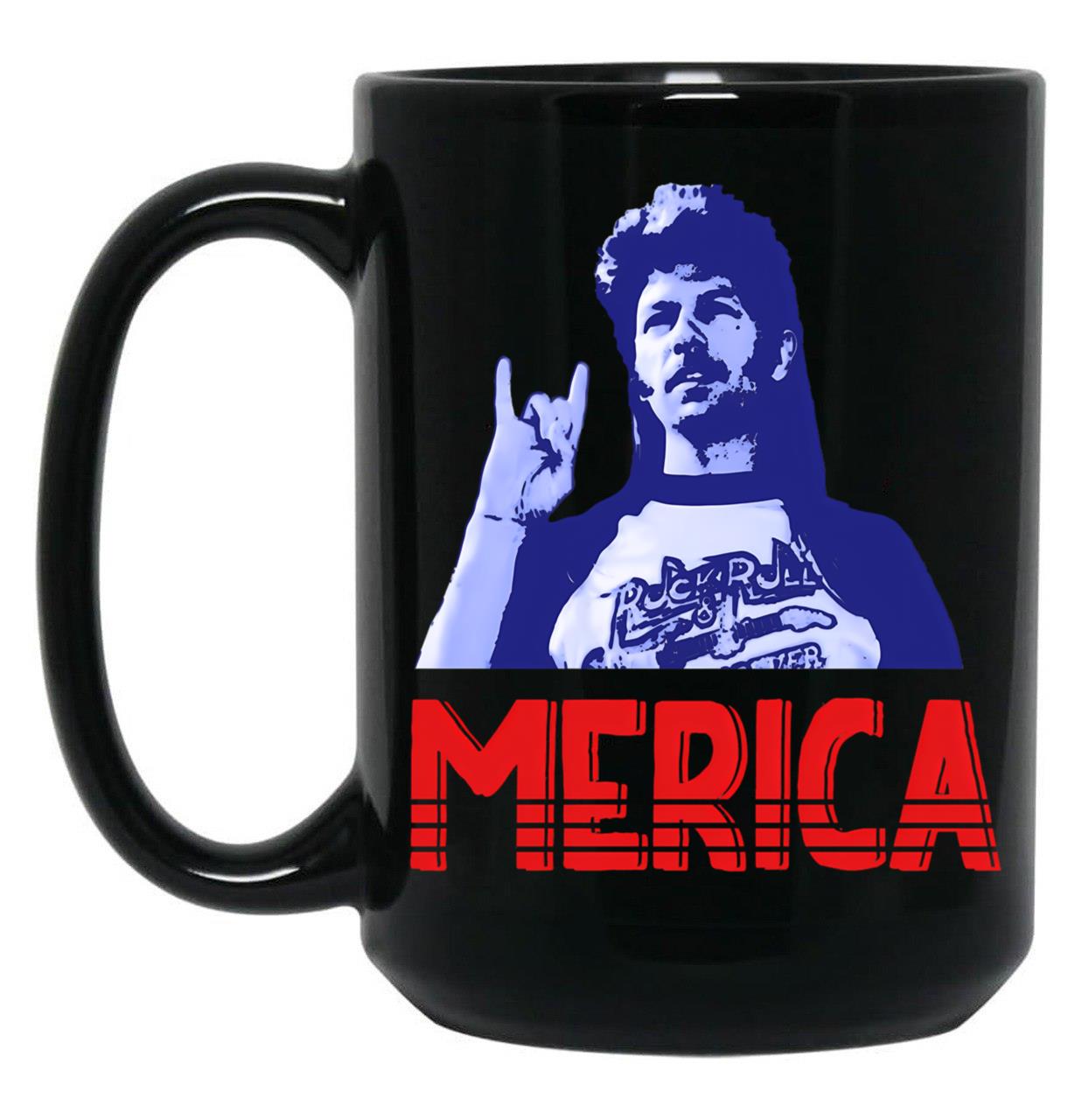 Funny Joe Dirt Merica Gift 4Th Of July Black Coffee Mug