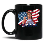 Funny Joe Dirt Merica Mullet Fans Men Women Black Coffee Mug