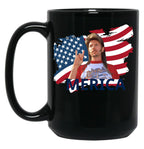 Funny Joe Dirt Merica Mullet Fans Men Women Black Coffee Mug