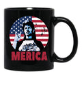 Funny Joe Dirts Flag Merica Gift Men Women Black Coffee Mug - Black