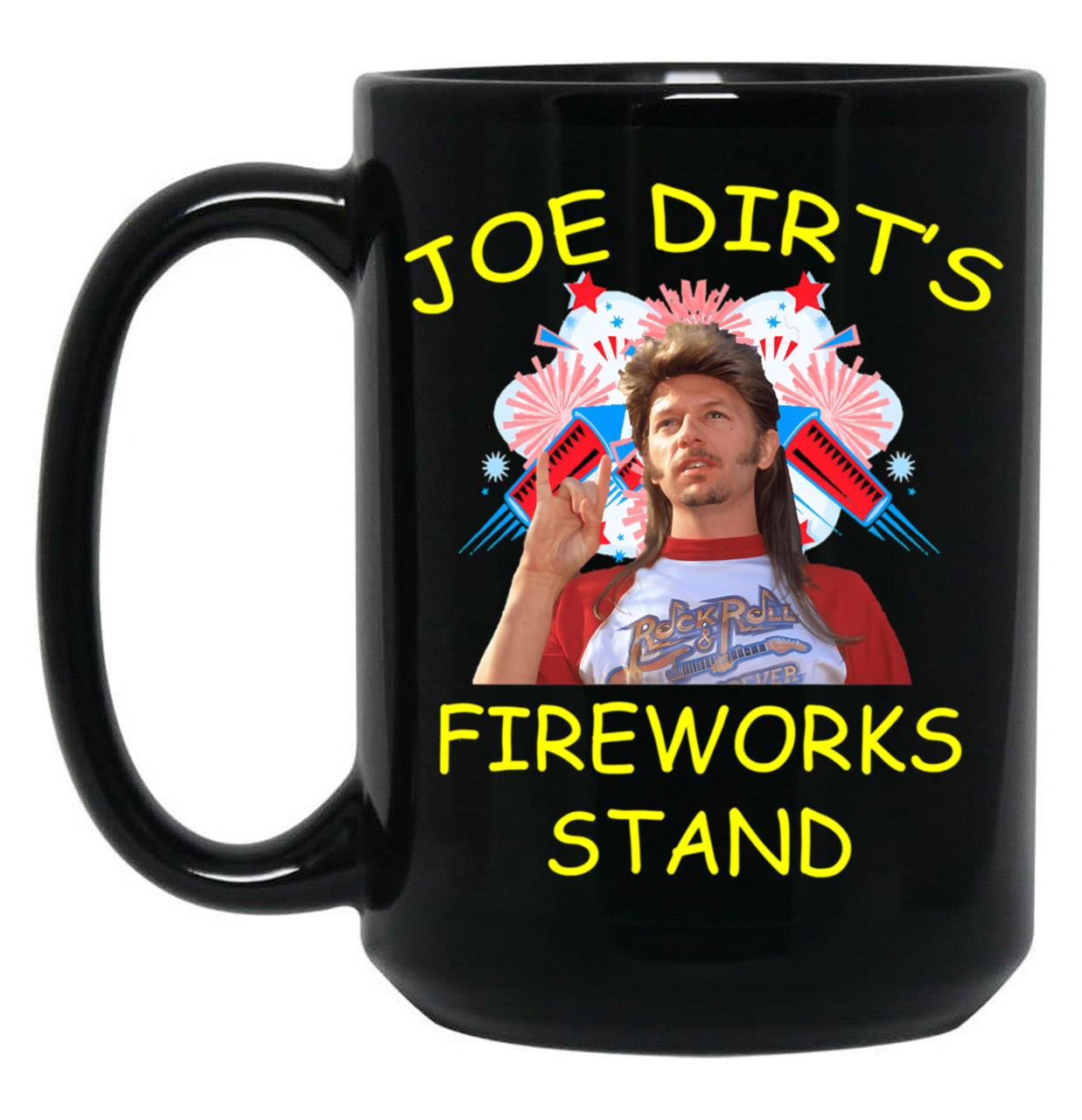 Funny Joe Fireworks 4Th Of July Stand Gift Men Women Black Coffee Mug