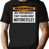 Funny Motorcycle T-Shirt for Men & Women, T-Shirts Graphic Tee - Black