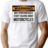 Funny Motorcycle T-Shirt for Men & Women, T-Shirts Graphic Tee - White