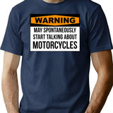 Funny Motorcycle T-Shirt for Men & Women, T-Shirts Graphic Tee - Navy