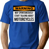 Funny Motorcycle T-Shirt for Men & Women, T-Shirts Graphic Tee - Blue