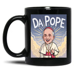 Funny Pope Da Pope Black Coffee Mug