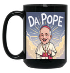 Funny Pope Da Pope Black Coffee Mug