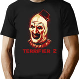 Funny Scary Clown Terror T-Shirt for Men & Women, T-Shirts Graphic Tee - Black