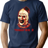 Funny Scary Clown Terror T-Shirt for Men & Women, T-Shirts Graphic Tee - Navy