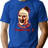 Funny Scary Clown Terror T-Shirt for Men & Women, T-Shirts Graphic Tee - Blue
