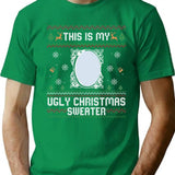 Funny Ugly Christmas Sweater with Mirror Premium Heavyweight Cotton T-Shirt - Green