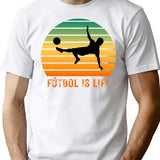 Futbol Is Life Vintage Gifts For Soccer Lovers Football Players And Futbol Fans T-Shirt for Men & Women, T-Shirts Graphic Tee - White