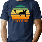 Futbol Is Life Vintage Gifts For Soccer Lovers Football Players And Futbol Fans T-Shirt for Men & Women, T-Shirts Graphic Tee - Navy