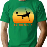 Futbol Is Life Vintage Gifts For Soccer Lovers Football Players And Futbol Fans T-Shirt for Men & Women, T-Shirts Graphic Tee - Green