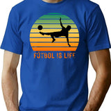 Futbol Is Life Vintage Gifts For Soccer Lovers Football Players And Futbol Fans T-Shirt for Men & Women, T-Shirts Graphic Tee - Blue