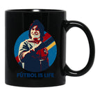 Futbol Is Life Black Coffee Mug, Gift Coffee Mug - Black
