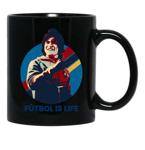 Futbol Is Life Black Coffee Mug, Gift Coffee Mug - Black