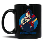 Futbol Is Life Black Coffee Mug, Gift Coffee Mug