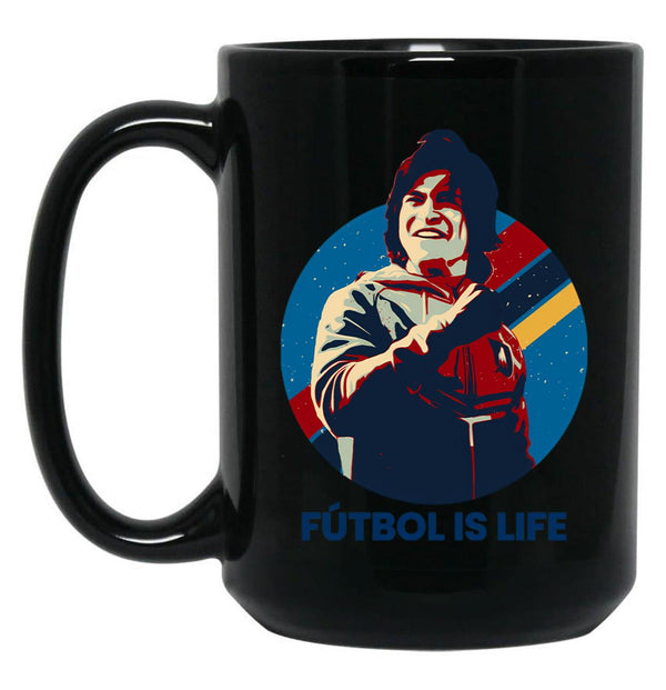 Futbol Is Life Black Coffee Mug, Gift Coffee Mug - Black
