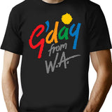 G'Day From Wa T-Shirt for Men & Women, T-Shirts Graphic Tee - Black
