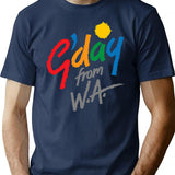 G'Day From Wa T-Shirt for Men & Women, T-Shirts Graphic Tee - Navy