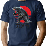 Gamera Attack Premium Heavyweight Cotton T-Shirt - Navy