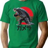 Gamera Attack Premium Heavyweight Cotton T-Shirt - Green