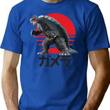 Gamera Attack Premium Heavyweight Cotton T-Shirt - Blue