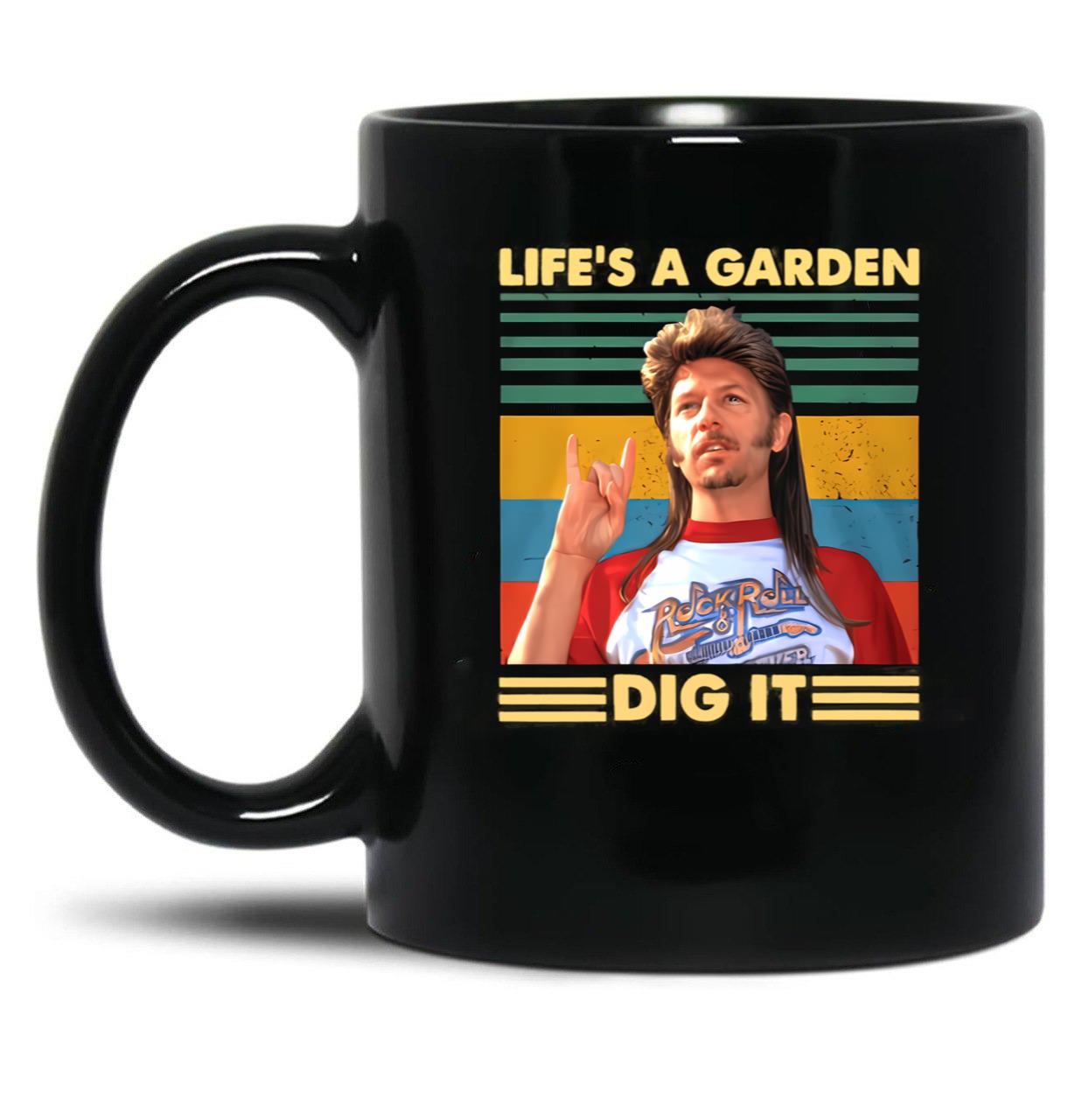 Garden Life Black Coffee Mug
