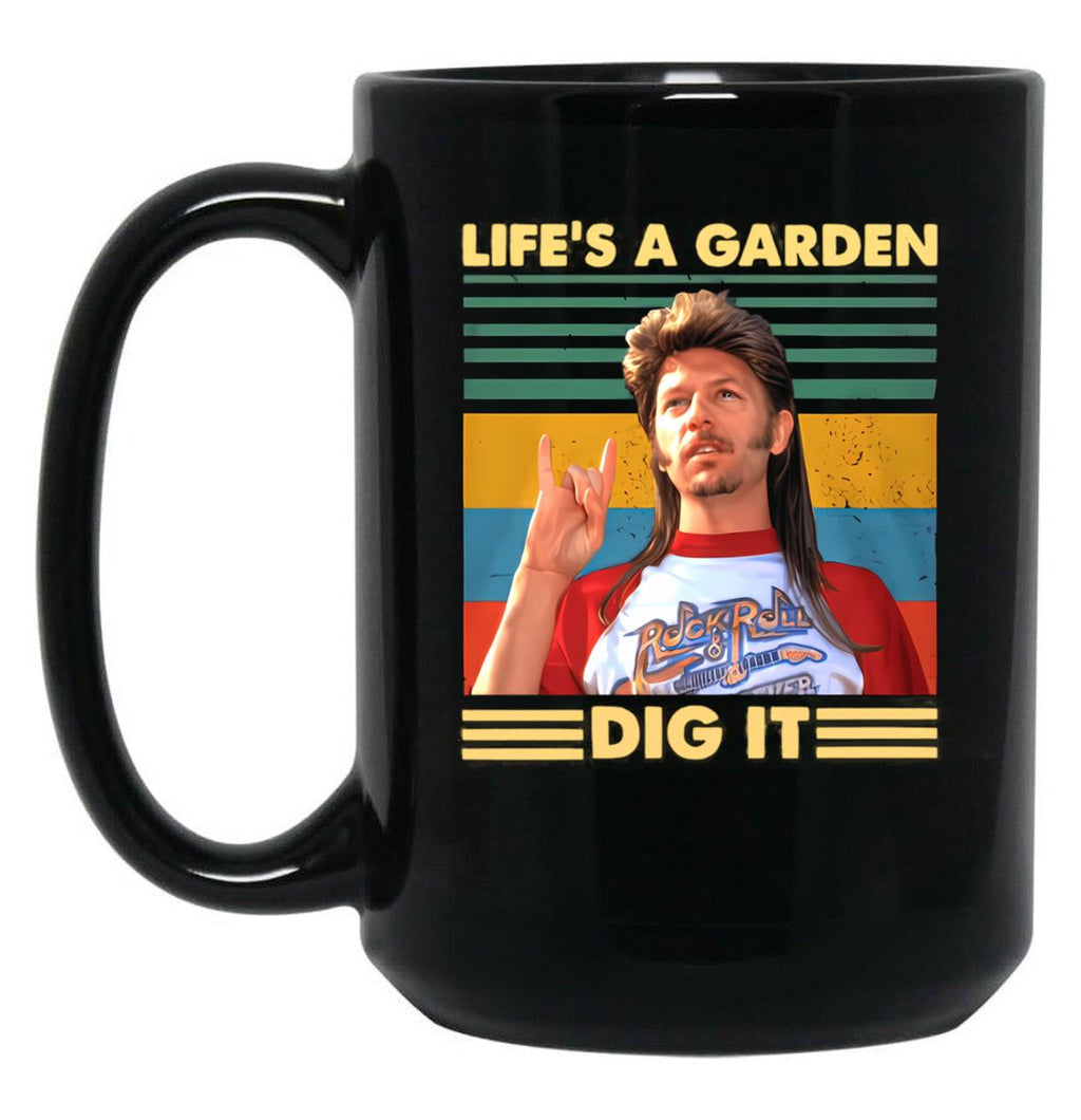 Garden Life Black Coffee Mug