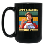 Garden Life Black Coffee Mug